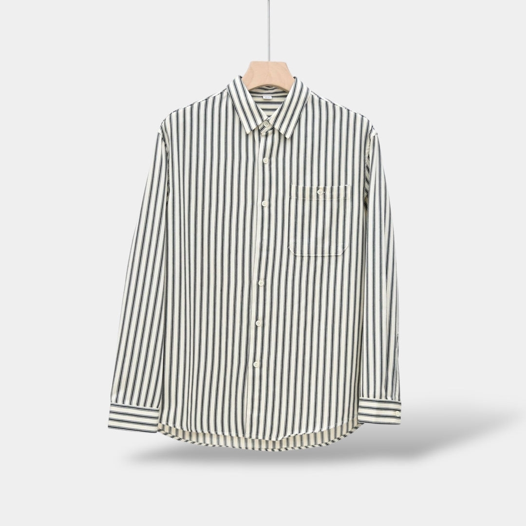 Heren Shirt met Lange Mouwen Gestreept Casual 8