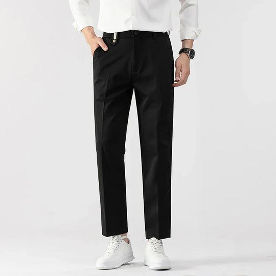 Heren Slim Fit Broek Lichtgewicht Stof Tailored Cut 2