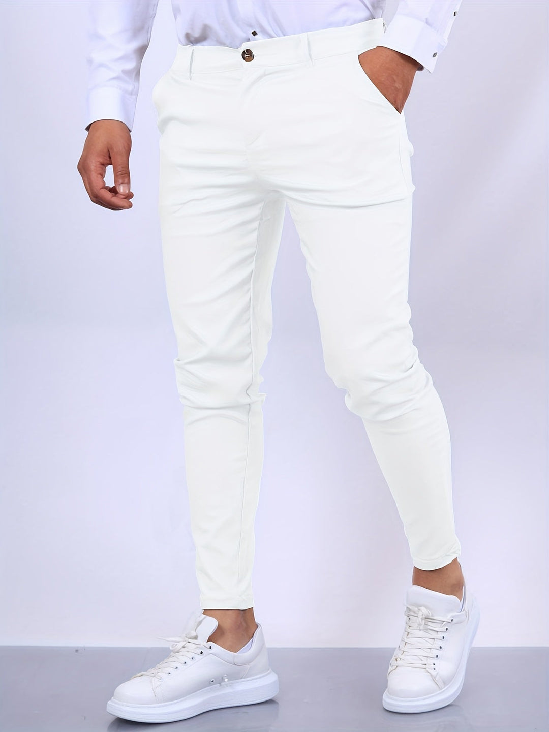 Heren Slim Fit Broek Modern Design 0