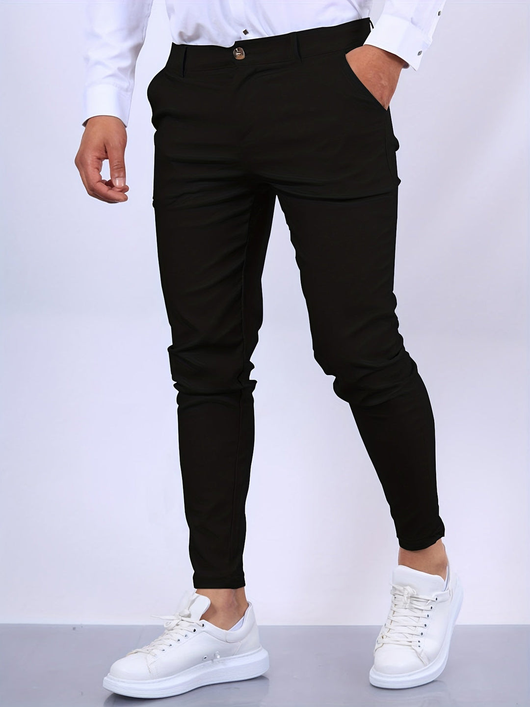 Heren Slim Fit Broek Modern Design 3