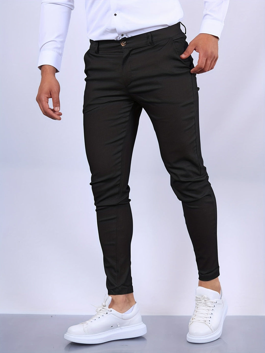 Heren Slim Fit Broek Modern Design 6
