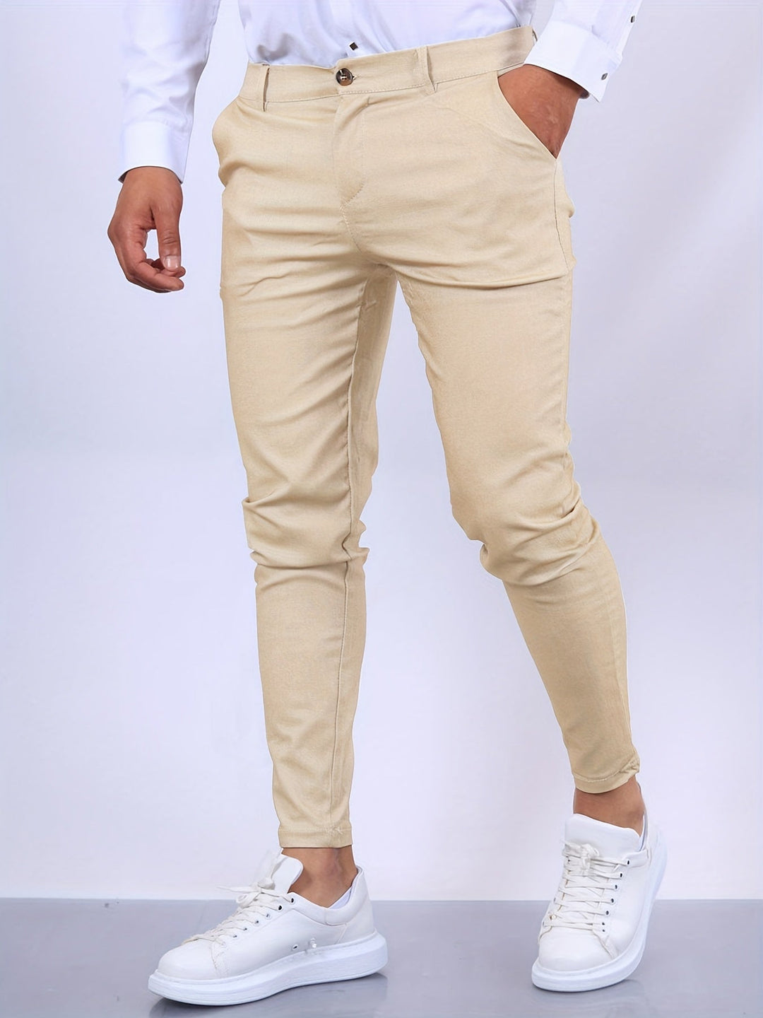 Heren Slim Fit Broek Modern Design 9