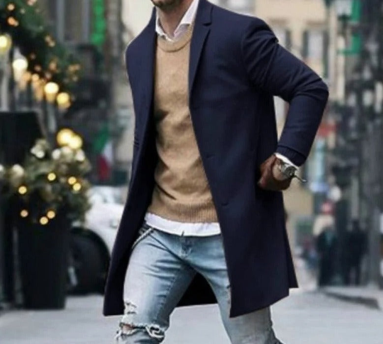 Heren Slim Fit Jacke Wol Winddicht 1