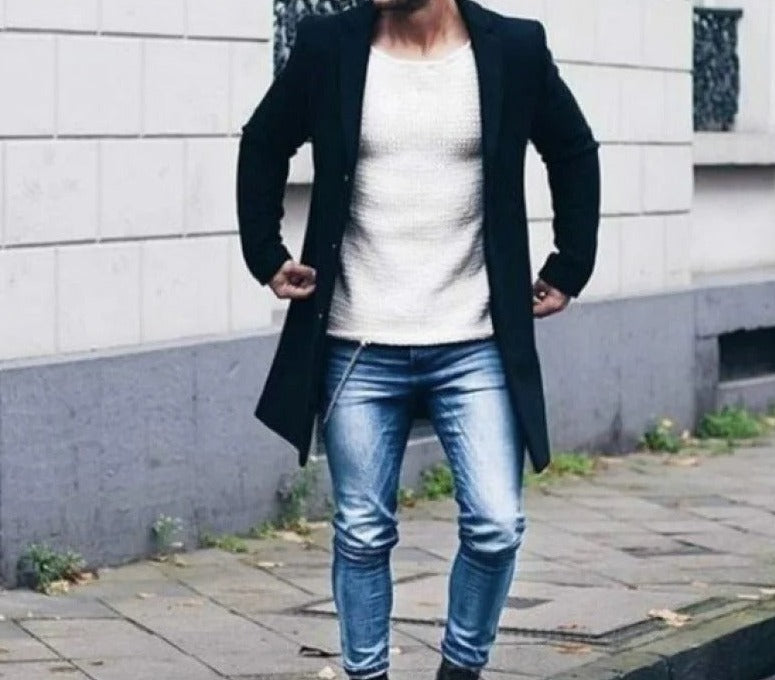 Heren Slim Fit Jacke Wol Winddicht 8