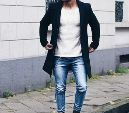 Heren Slim Fit Jacke Wol Winddicht 8