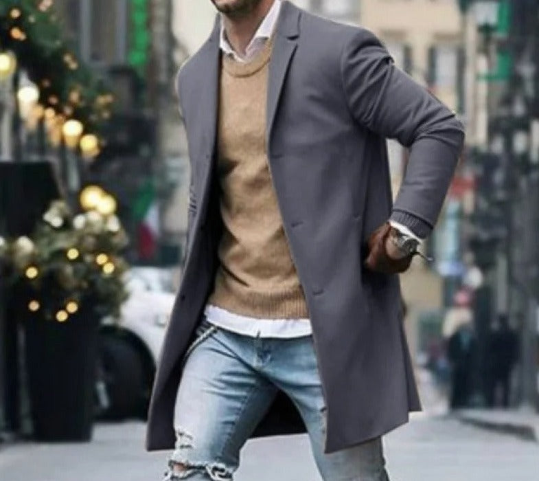 Heren Slim Fit Jacke Wol Winddicht 9