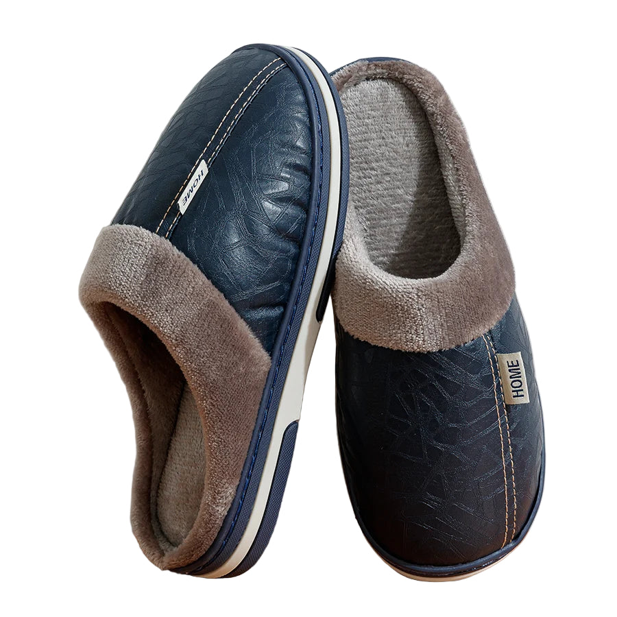 Heren Slip-On Slippers met Pluche Voering en Duurzame Zool 0