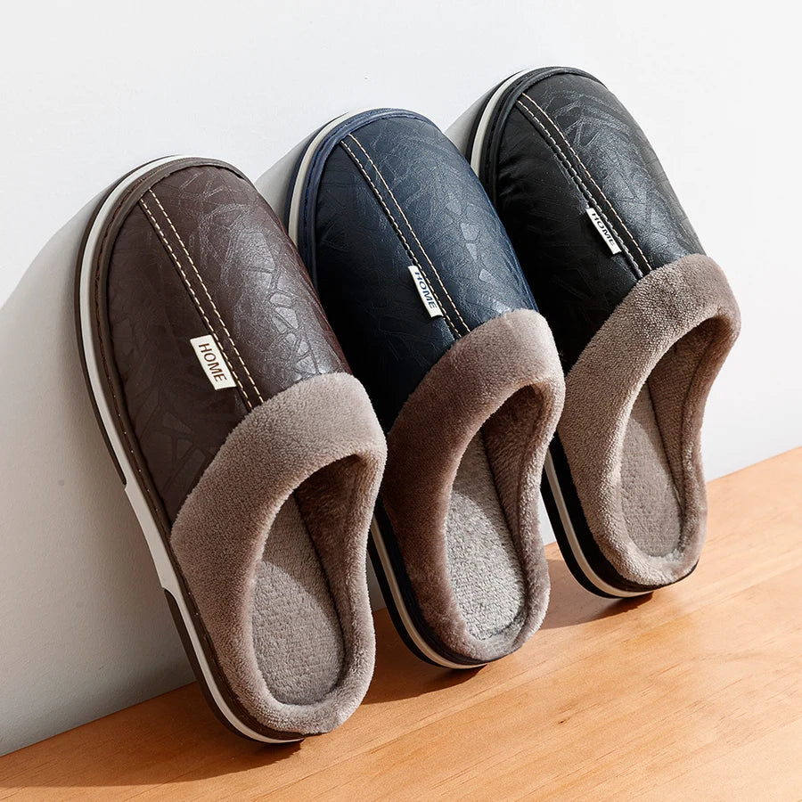 Heren Slip-On Slippers met Pluche Voering en Duurzame Zool 1