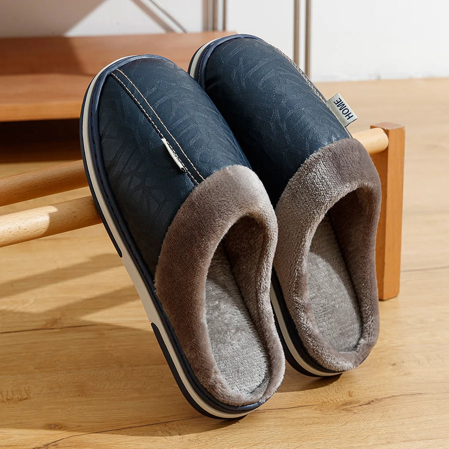 Heren Slip-On Slippers met Pluche Voering en Duurzame Zool 2