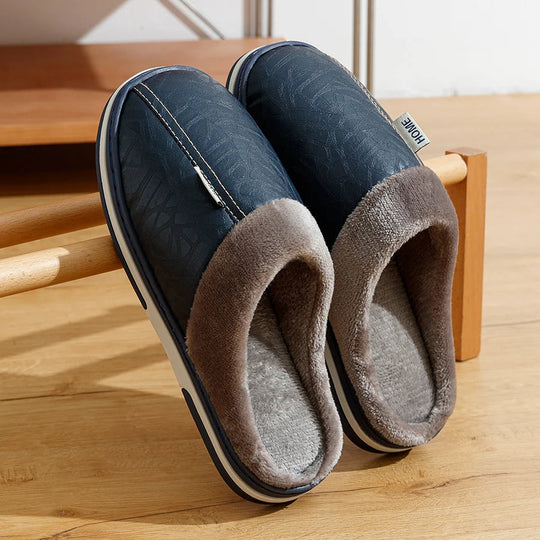 Heren Slip-On Slippers met Pluche Voering en Duurzame Zool 2