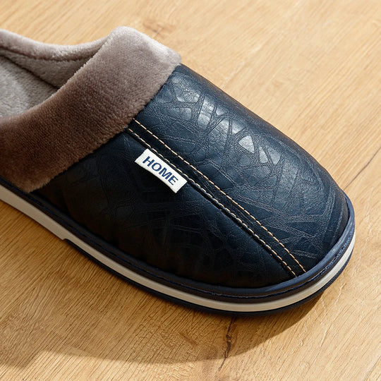 Heren Slip-On Slippers met Pluche Voering en Duurzame Zool 4