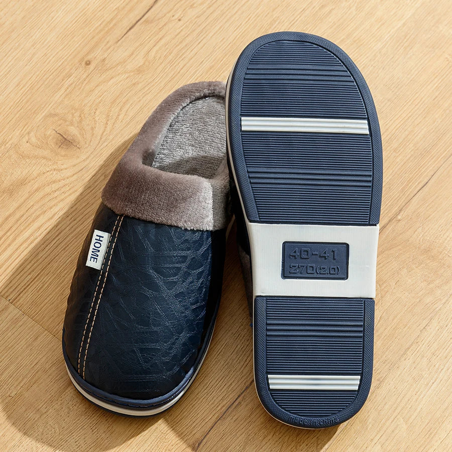 Heren Slip-On Slippers met Pluche Voering en Duurzame Zool 5