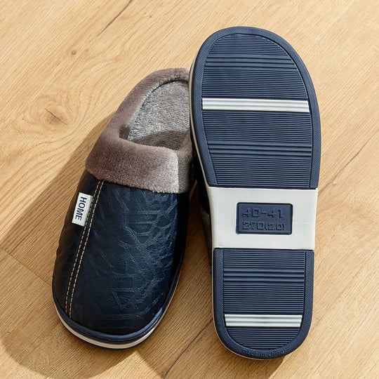 Heren Slip-On Slippers met Pluche Voering en Duurzame Zool 5