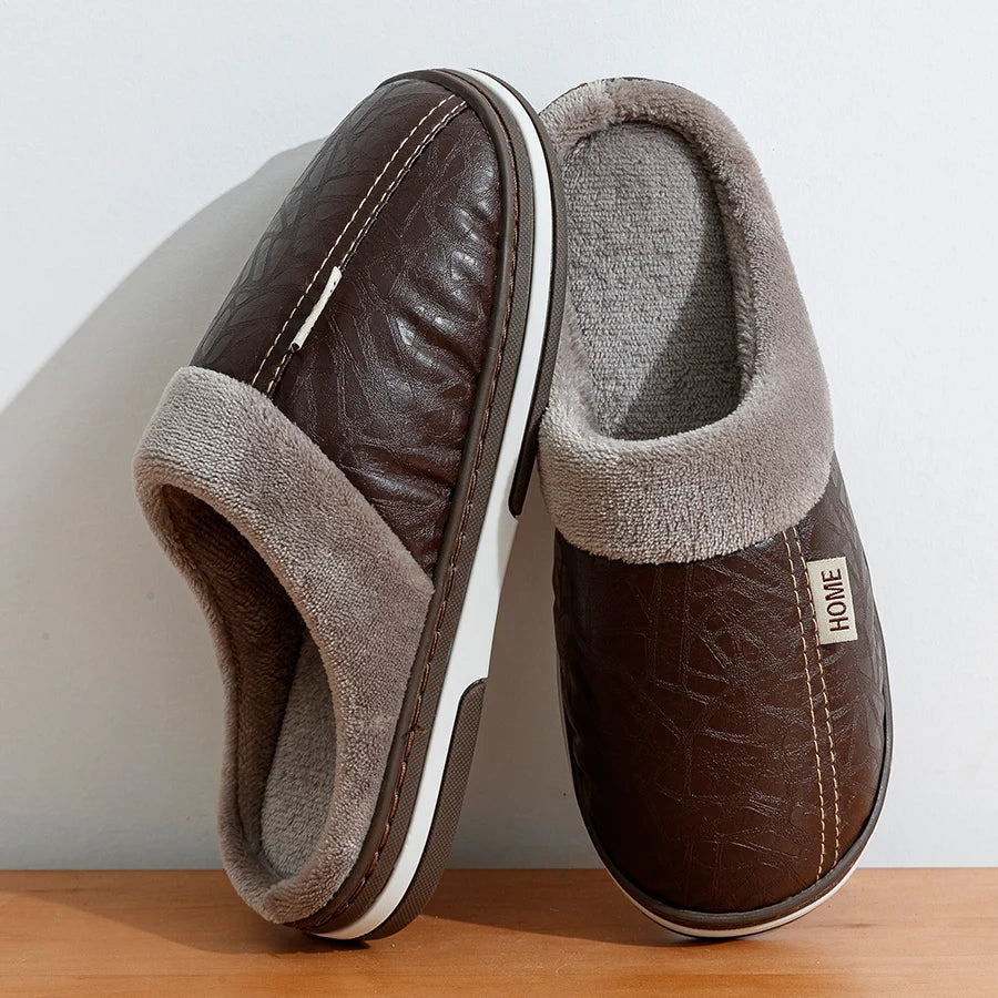 Heren Slip-On Slippers met Pluche Voering en Duurzame Zool 8