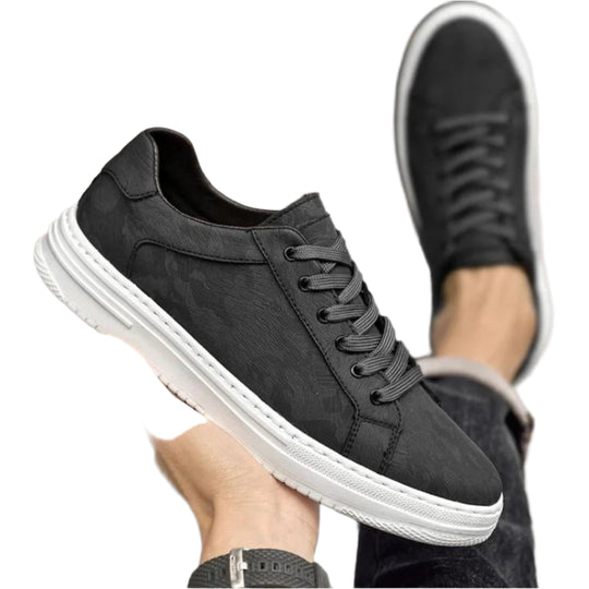 Heren Sneakers Camouflage Leer Gevoerd 0