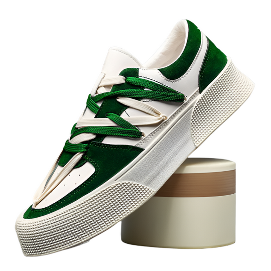 Heren Sneakers Urban Platform Vegan Leer Met Ademend Comfort 0