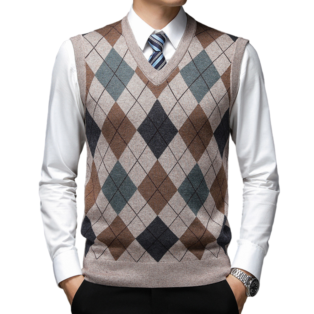 Heren Sweater Ærmeloos V-hals Casual Stijl 0