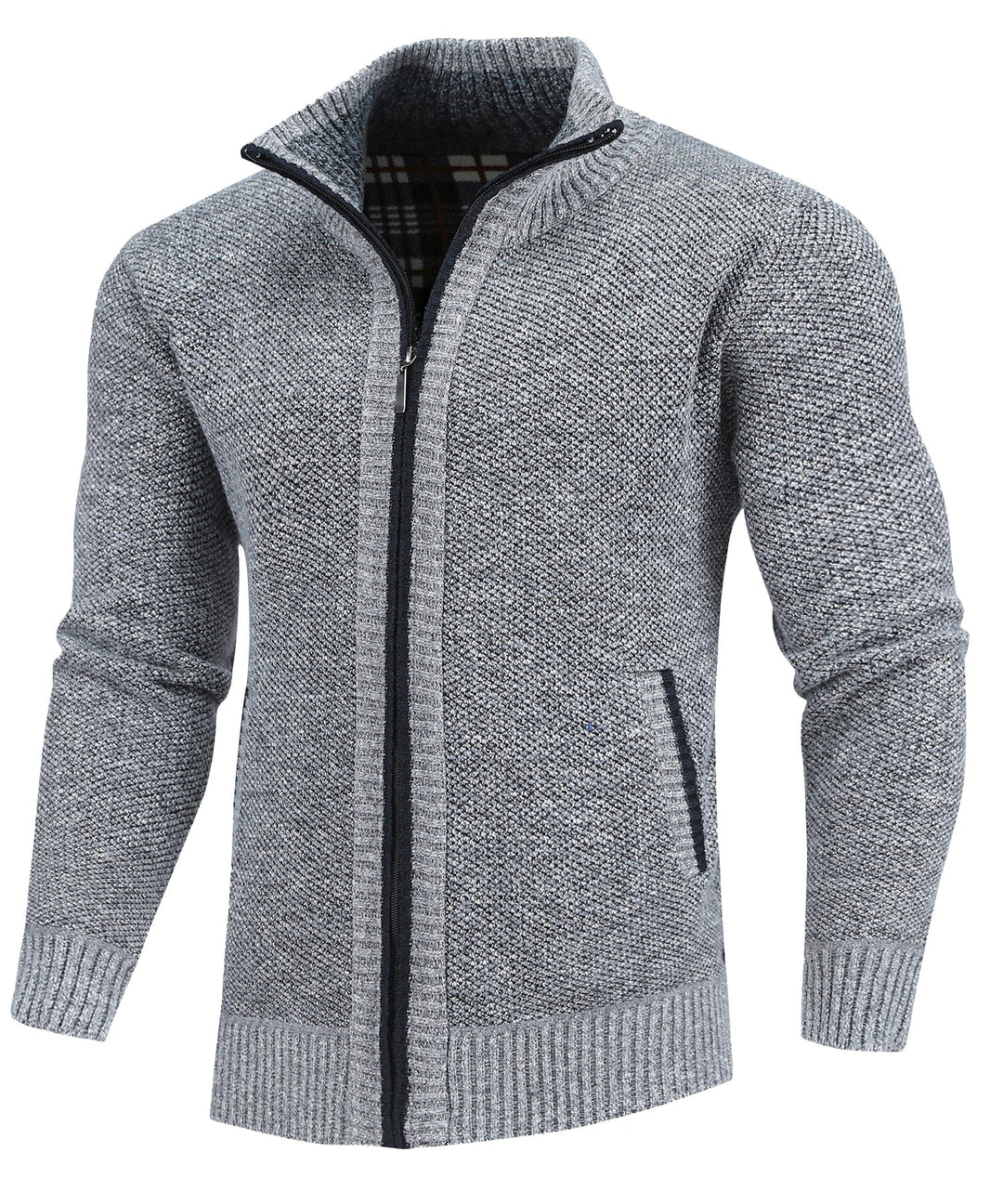 Heren Sweater Flanel Voering Volledige Rits Lichtgewicht Casual 0