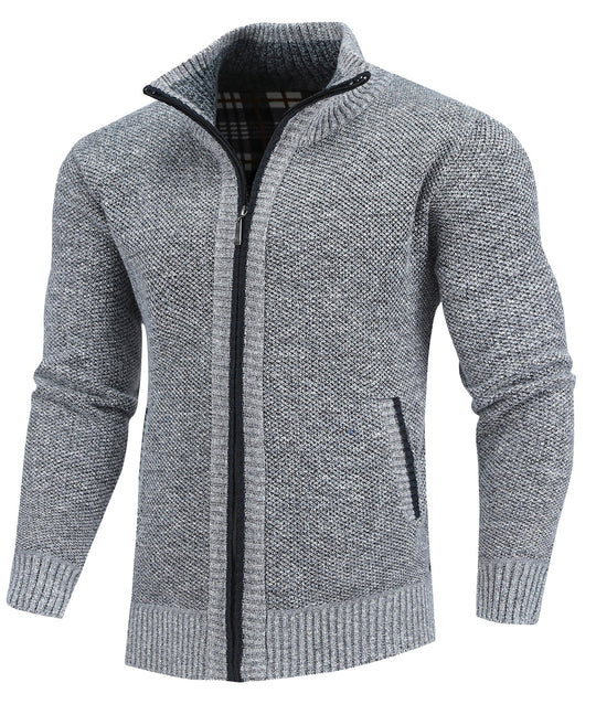 Heren Sweater Flanel Voering Volledige Rits Lichtgewicht Casual 0