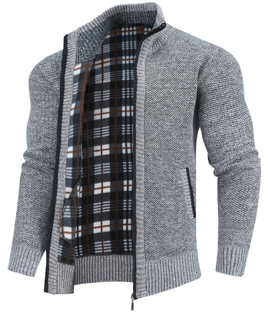 Heren Sweater Flanel Voering Volledige Rits Lichtgewicht Casual 1