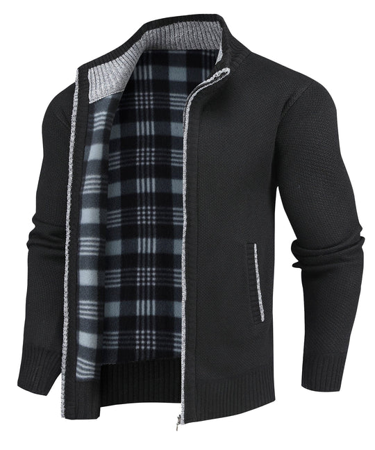 Heren Sweater Flanel Voering Volledige Rits Lichtgewicht Casual 2