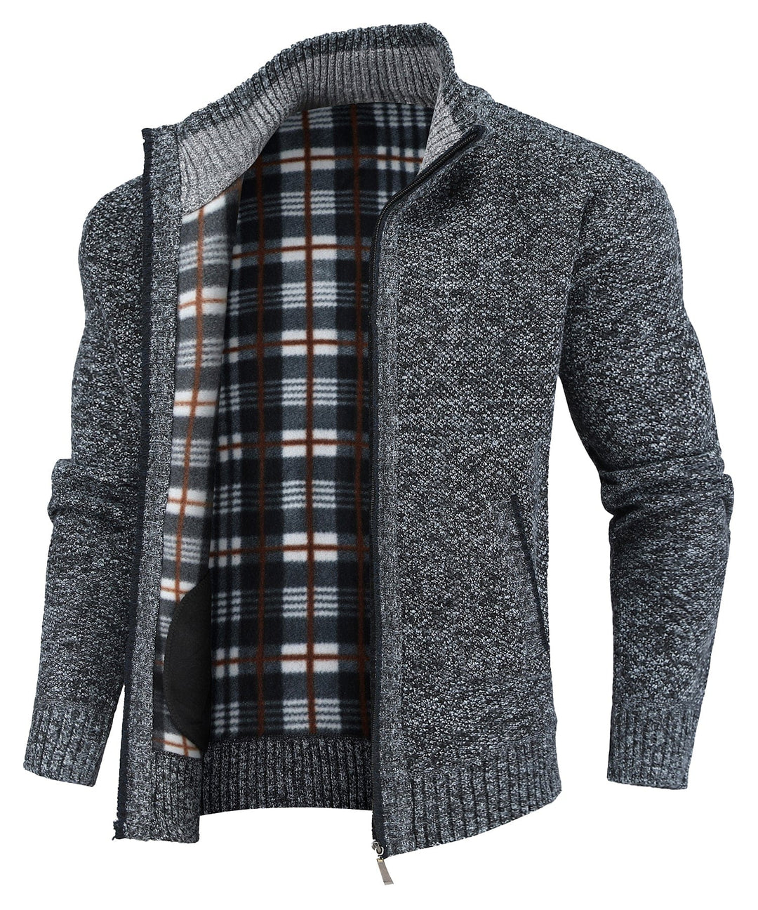 Heren Sweater Flanel Voering Volledige Rits Lichtgewicht Casual 3