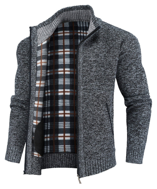 Heren Sweater Flanel Voering Volledige Rits Lichtgewicht Casual 3