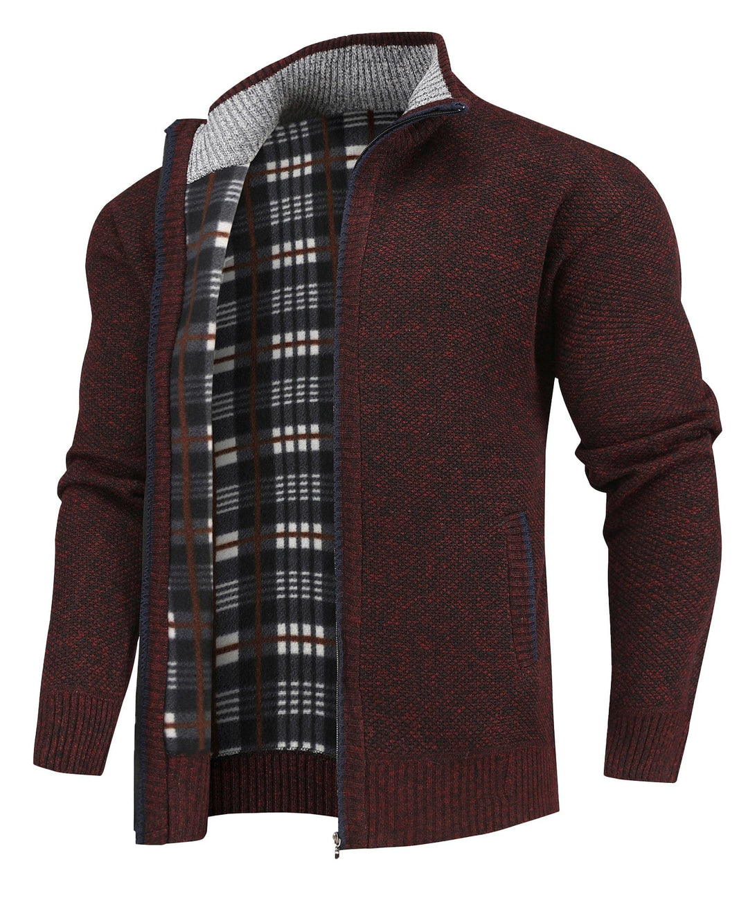 Heren Sweater Flanel Voering Volledige Rits Lichtgewicht Casual 4