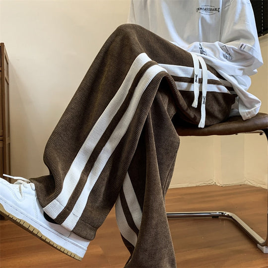 Heren Sweatpants Casual Katoen Corduroy met Verstelbare Touwtjes 0
