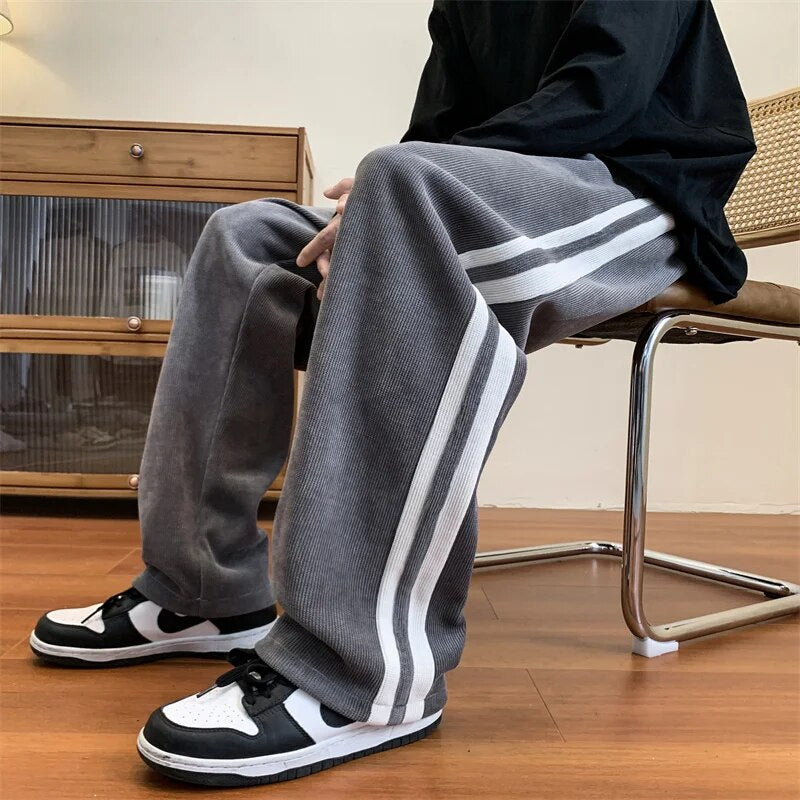 Heren Sweatpants Casual Katoen Corduroy met Verstelbare Touwtjes 3