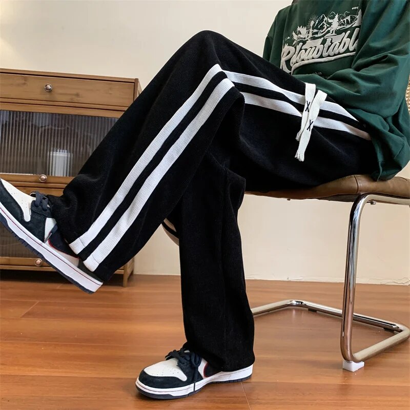 Heren Sweatpants Casual Katoen Corduroy met Verstelbare Touwtjes 5