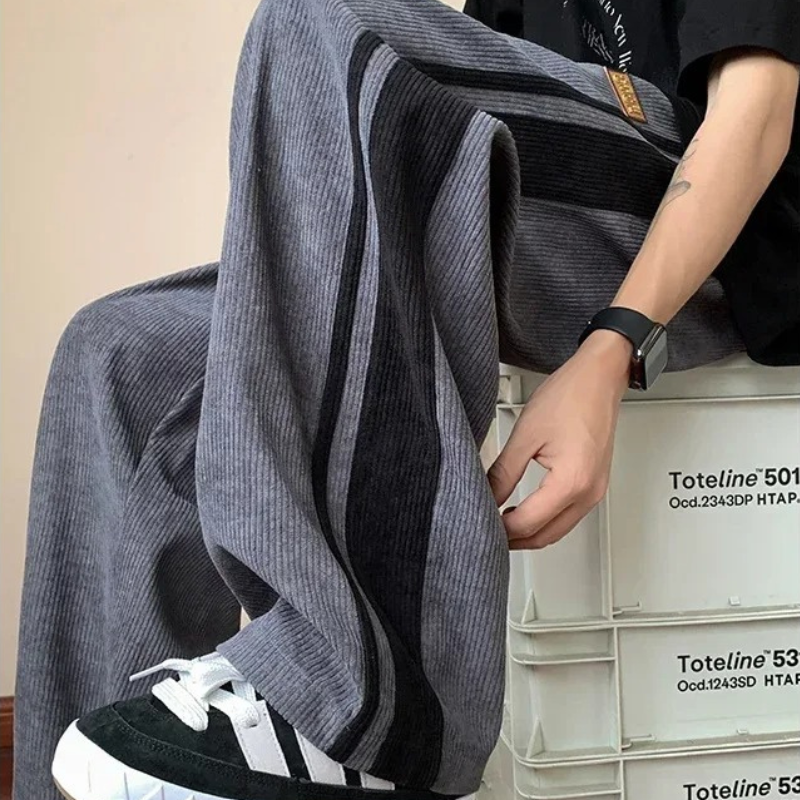 Heren Sweatpants Oversized Katoen Corduroy 1
