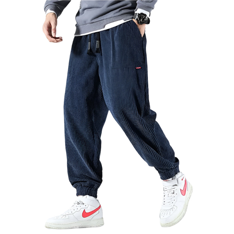 Heren Sweatpants Relaxed Corduroy 92% Polyester 8% Nylon 0