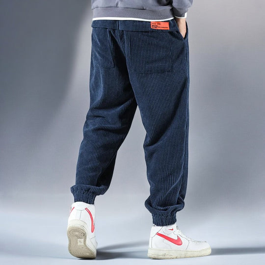 Heren Sweatpants Relaxed Corduroy 92% Polyester 8% Nylon 1