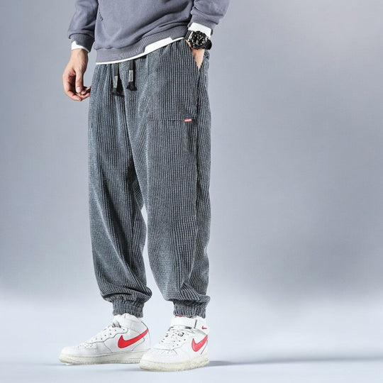 Heren Sweatpants Relaxed Corduroy 92% Polyester 8% Nylon 2