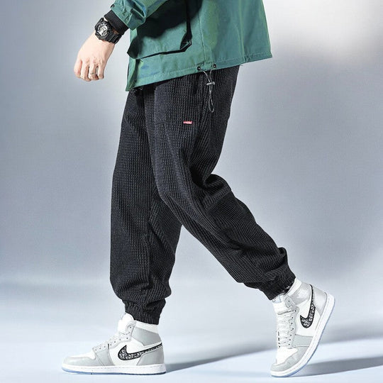 Heren Sweatpants Relaxed Corduroy 92% Polyester 8% Nylon 4