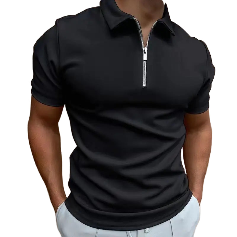 Heren T-shirt Korte Mouwen Halve Rits Casual Sportstijl 0