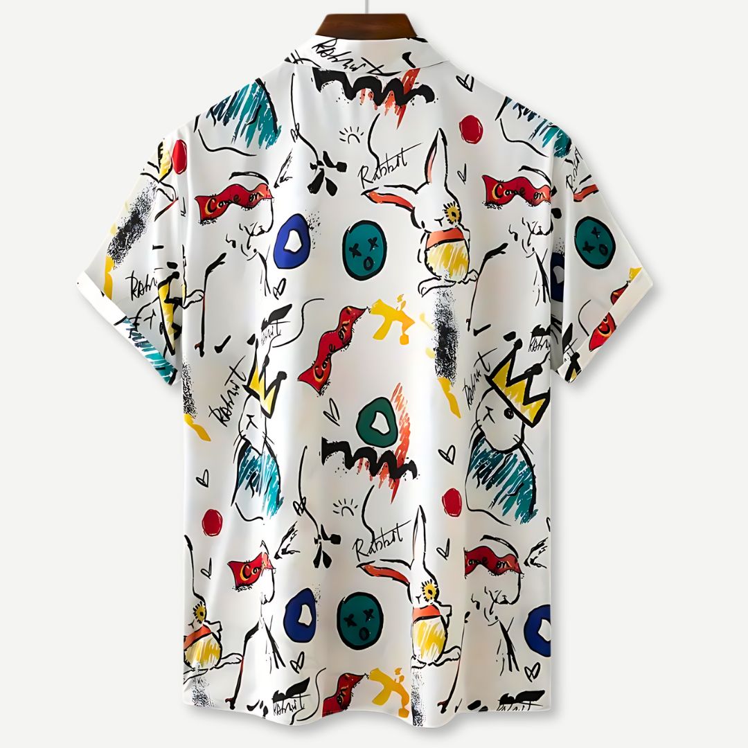 Heren T-shirt Relaxed Stijl met Kunstzinnige Print 1