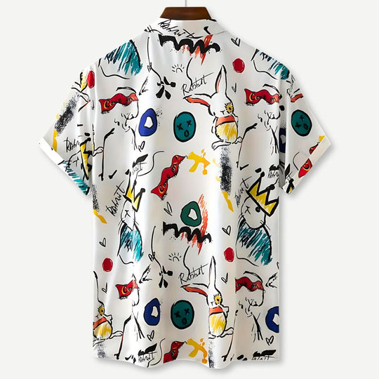 Heren T-shirt Relaxed Stijl met Kunstzinnige Print 1