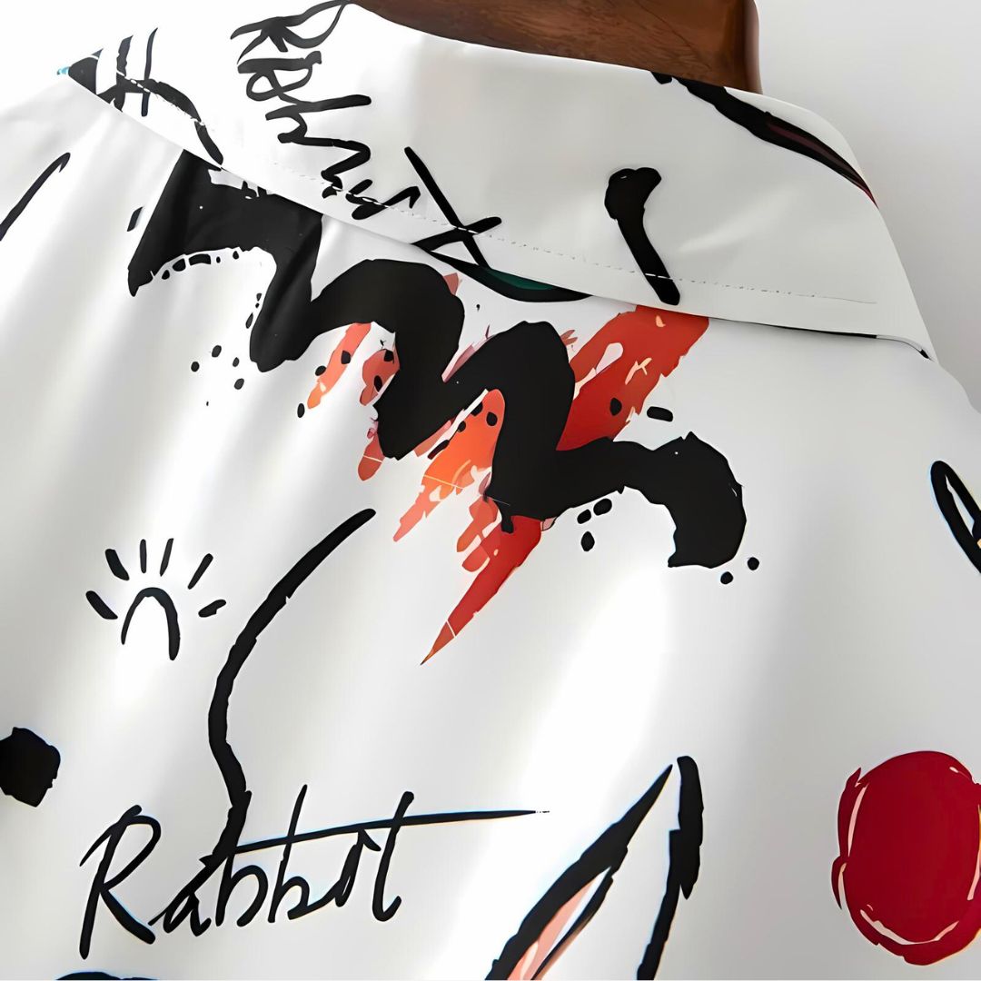 Heren T-shirt Relaxed Stijl met Kunstzinnige Print 3