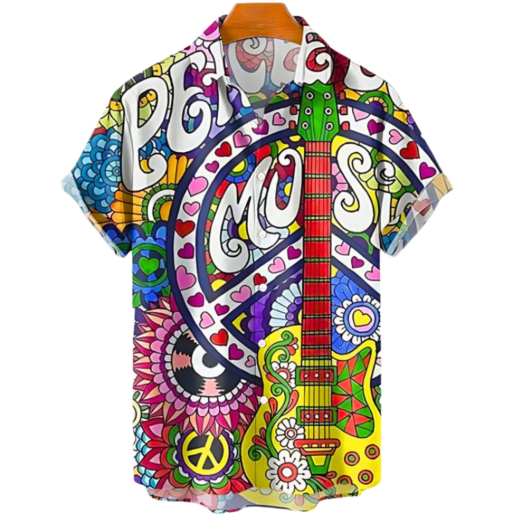Heren T-shirt Relaxed Stijl met Vrolijke Print 0