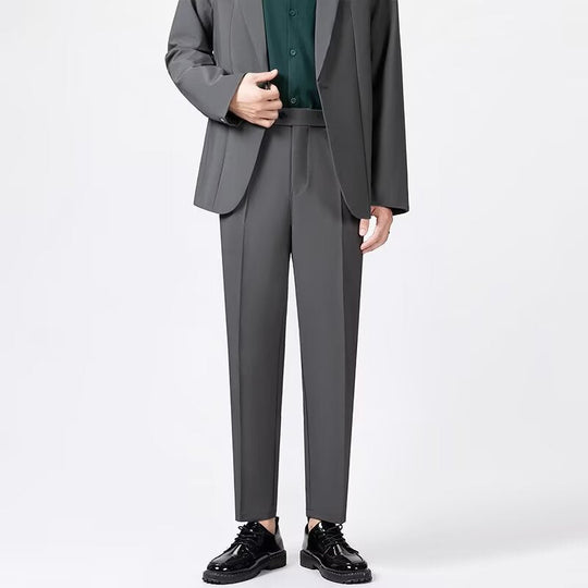 Heren Tailored Broek Slim Fit Wolmix Enkel Lengte 1