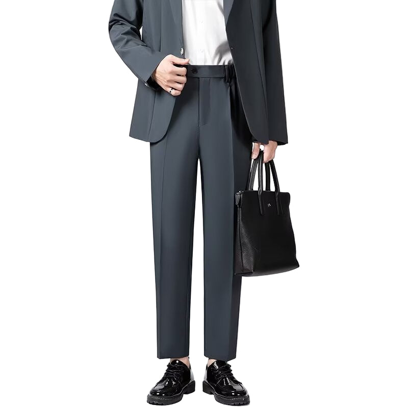 Heren Tailored Broek Slim Fit Wolmix Enkel Lengte 2