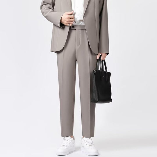 Heren Tailored Broek Slim Fit Wolmix Enkel Lengte 3