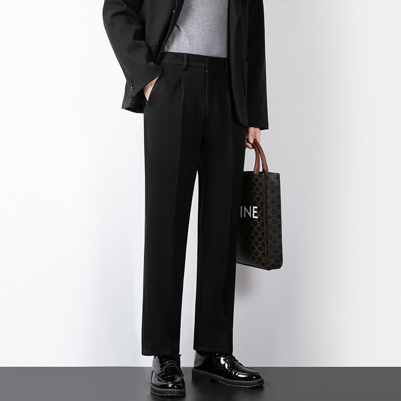 Heren Tailored Broek Wolmix Slim Fit Volledige Lengte 0