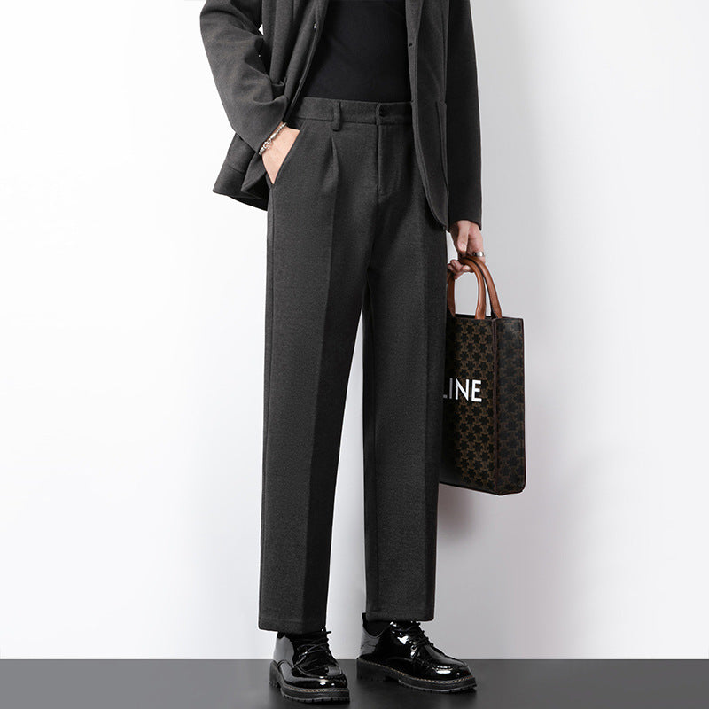 Heren Tailored Broek Wolmix Slim Fit Volledige Lengte 3