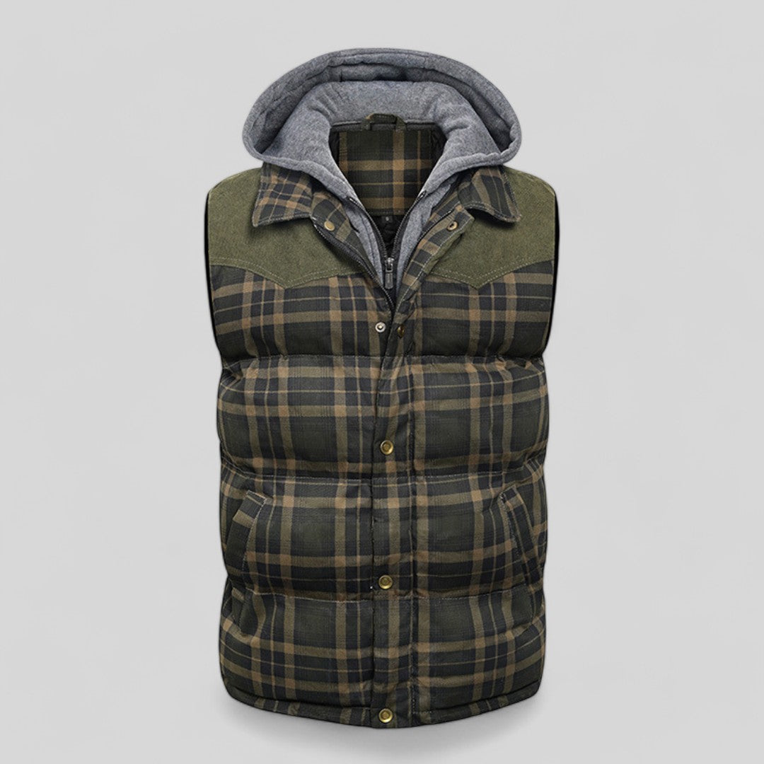 Heren Vest Capuchon Katoen Polyester Lichtgewicht Met Zakken 1