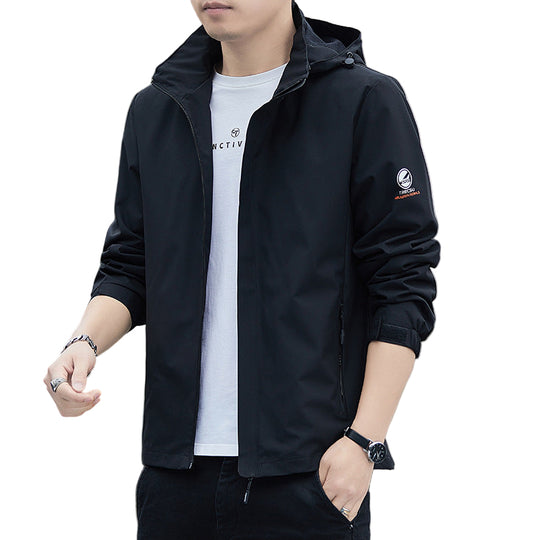 Heren Windbreaker Jas Met Afneembare Capuchon - Lichtgewicht Waterbestendig Tussenjas 0