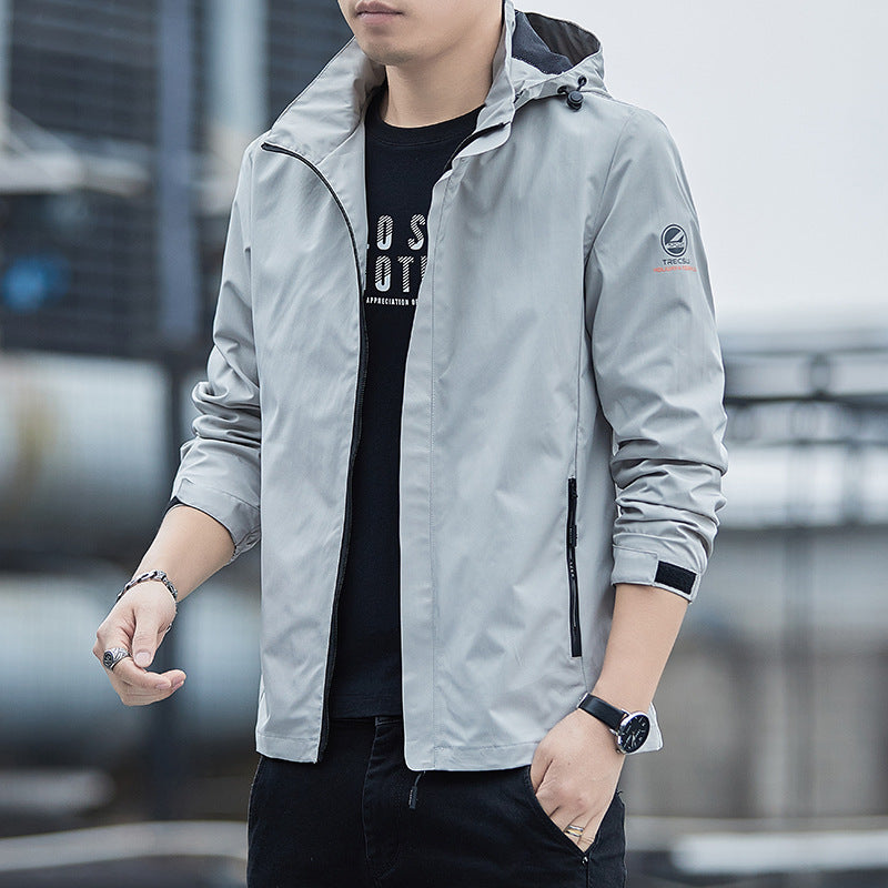 Heren Windbreaker Jas Met Afneembare Capuchon - Lichtgewicht Waterbestendig Tussenjas 2