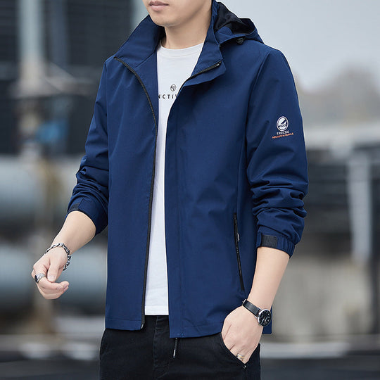 Heren Windbreaker Jas Met Afneembare Capuchon - Lichtgewicht Waterbestendig Tussenjas 3